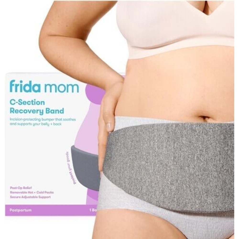 Frida Mom C-Section Belly Binder for Post-Op, C-Section Recovery Hot Cold Packs